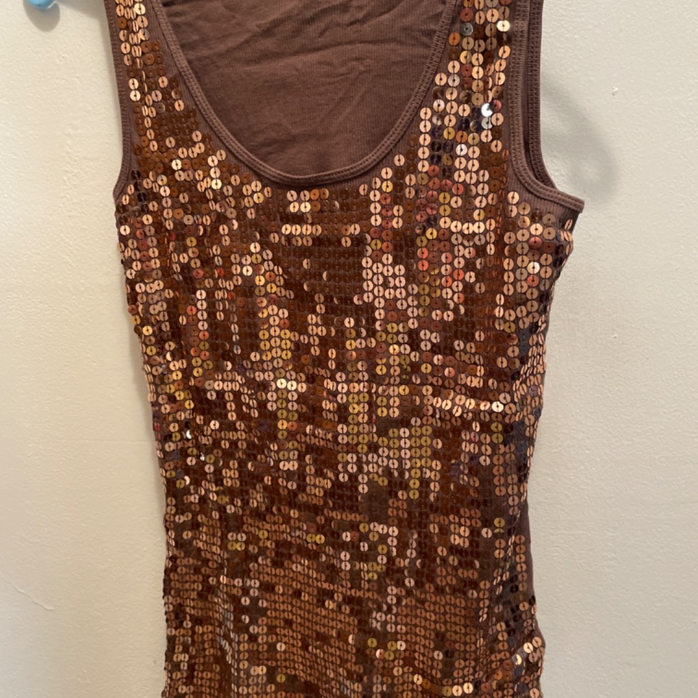 Express size L sequined tank top-LN-vintage - Picture 4 of 6
